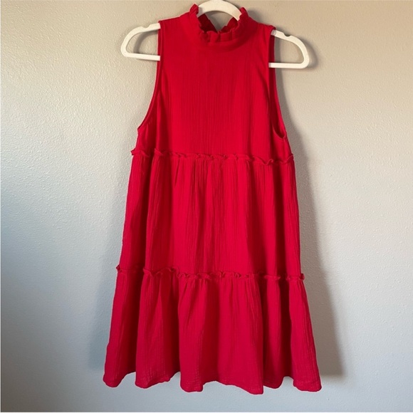 Quince Pomander Tuckernuck Red Gauze Dress - Picture 4 of 6